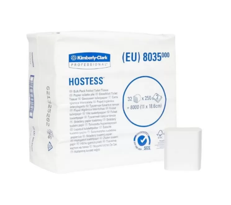 Туалетная бумага Hostess (аналог Corporate Brand) белый 2сл 250л /32 система Т3