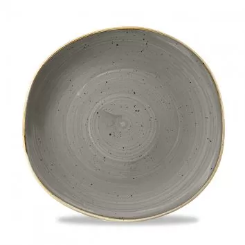 Тарелка мелкая «Волна» d26,4см, без борта, Stonecast, цвет Peppercorn Grey