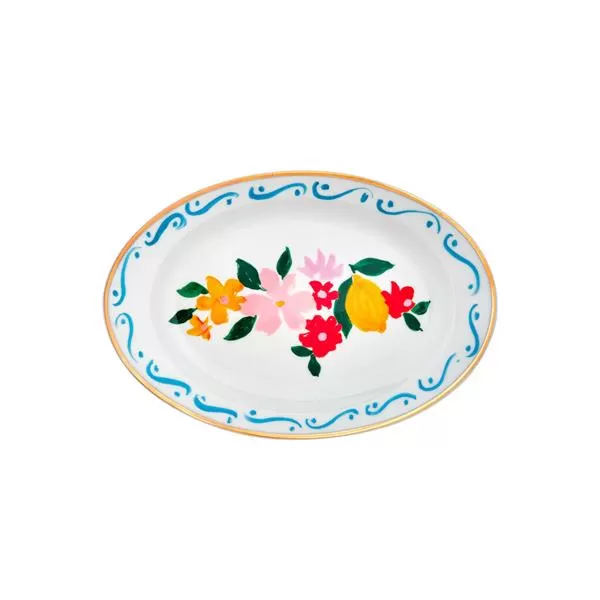 Блюдо овальное Fiori e limoni, 19,5×13 см, Con Amore