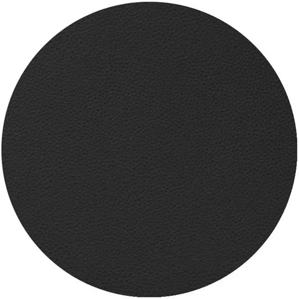 Салфетка подстановочная (коастер) d 10 см, искуств. кожа (ПУ), декор black, LAV