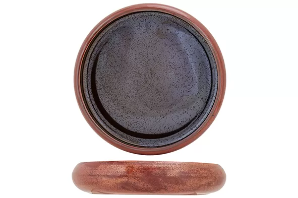 Тарелка с закругленным бортом d 21,7 см h 4,5 см, Elements Maroon