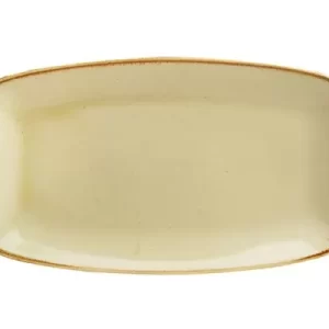 Тарелка прямоугольная 31*18 см фарфор цвет желтый Seasons