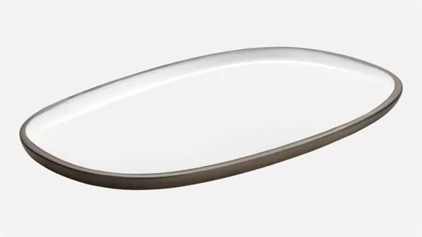 Блюдо овальное 35×15 см, h 1,2 см, цвет белый, ReNew