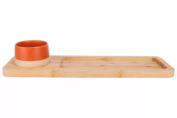 Доска сервировочная 48×12 см + салатник d 9,5 h 5,5 см , DELA
