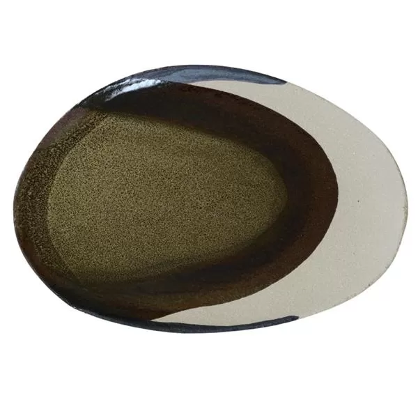 Блюдо овальное 25×36 см, h 2,5 см, цвет seidou, Wabi