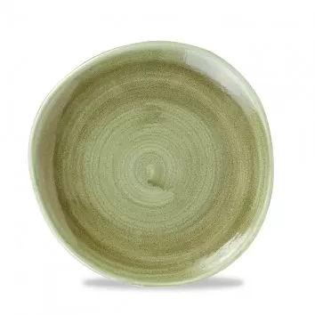 Тарелка мелкая «Волна» d21 см, без борта, Stonecast Patina Burnished Green