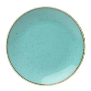 Тарелка 18 см безбортовая фарфор цвет бирюзовый Seasons