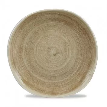 Тарелка мелкая «Волна» d26,4см, без борта, Stonecast Patina Antique Taupe