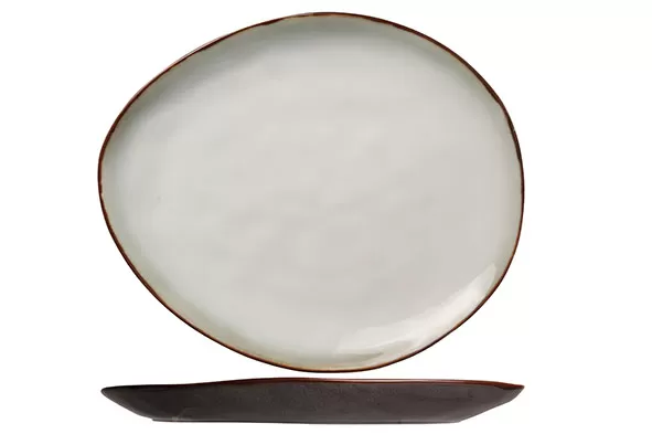 Тарелка овальная 19,5×16 см, матовая, PLATO
