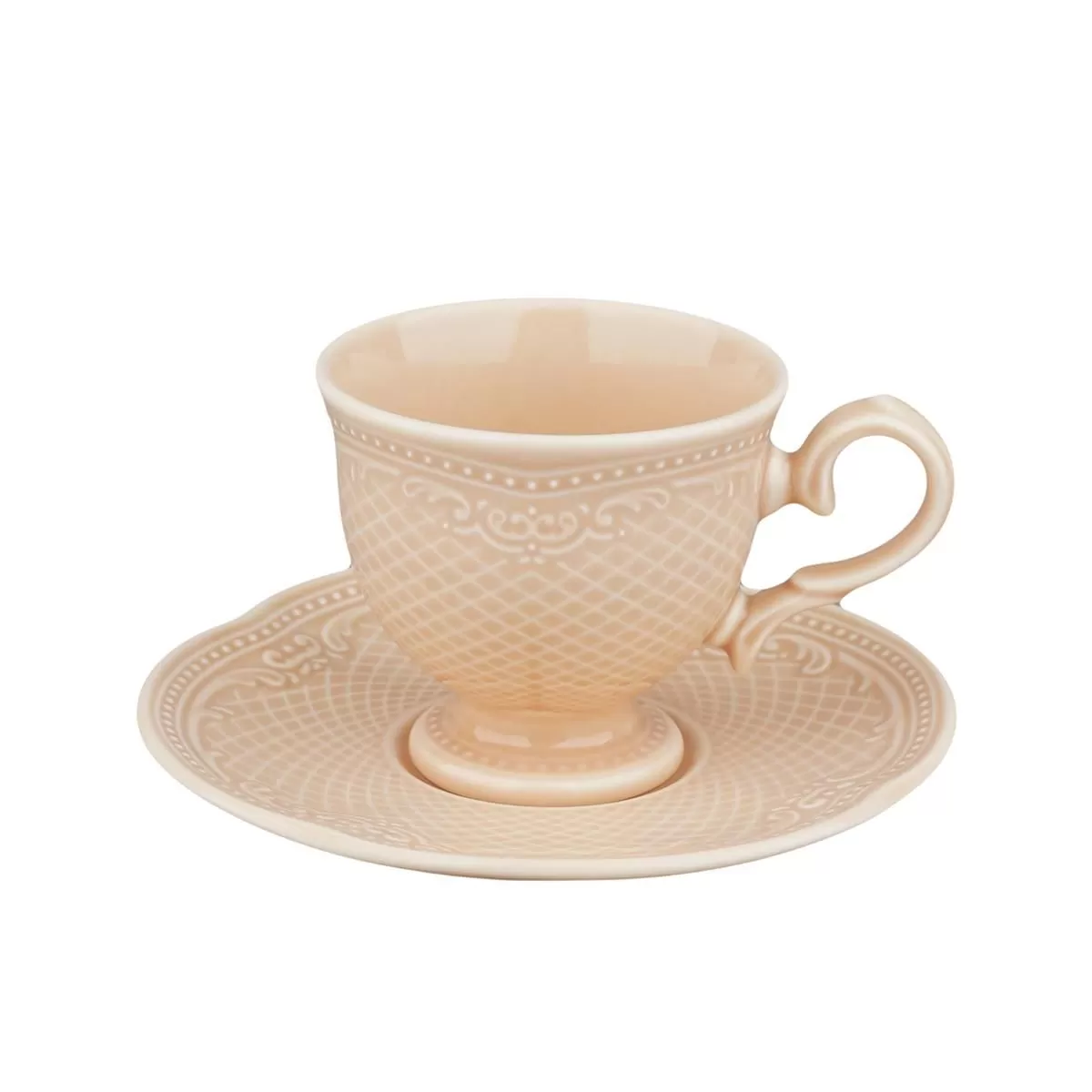 Кофейная пара 100 мл, фарфор,серия "Aristocrat-Peach Tea", Noble