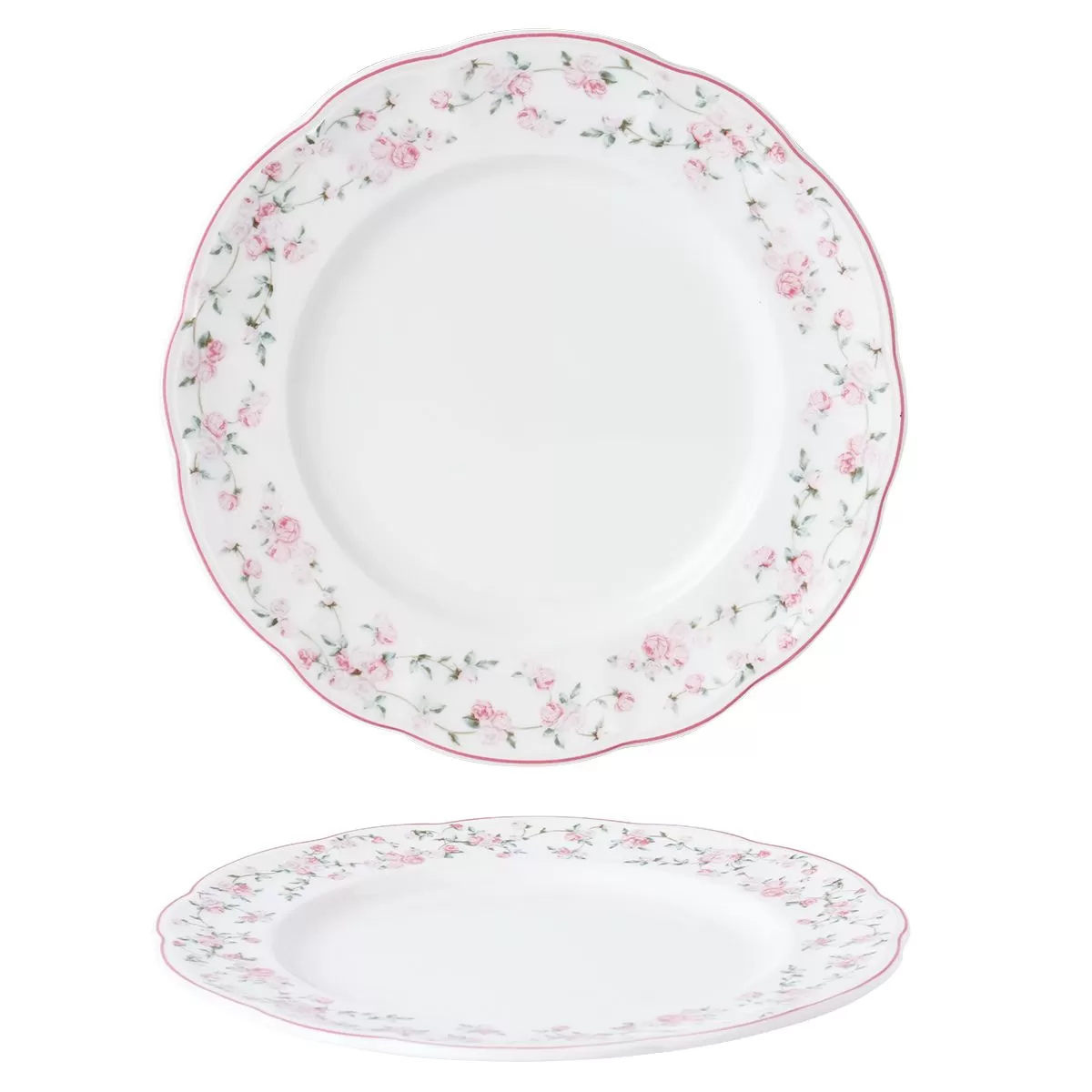 Тарелка классическая d=23 cм,фарфор "NOBLE" серия "Retro Ritz-La Vie En Rose"