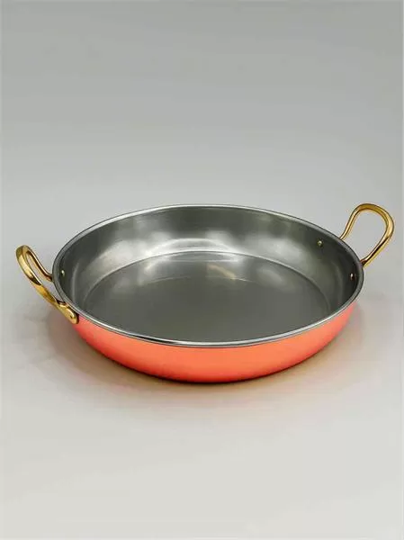 Сковорода 23х4,5 см с двумя ручками «Бином», медная с нержавеющей сталью