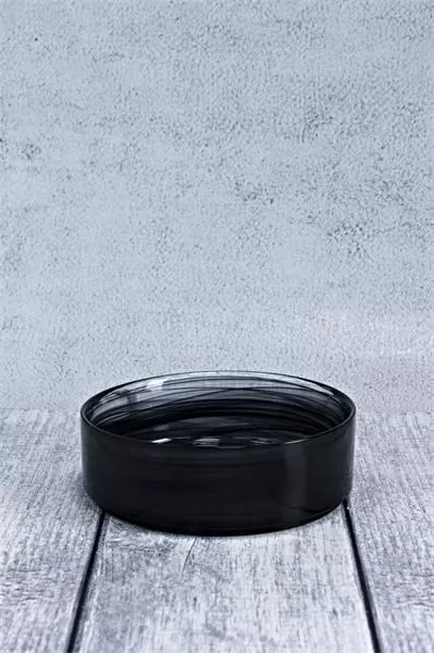 Салатник d 13 см h 4 см, стекло, цвет / декор бело-черный, Asos