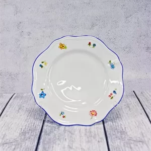 Тарелка мелкая d 21 см h 2 см, фарфор, Grazia с деколью Цветы