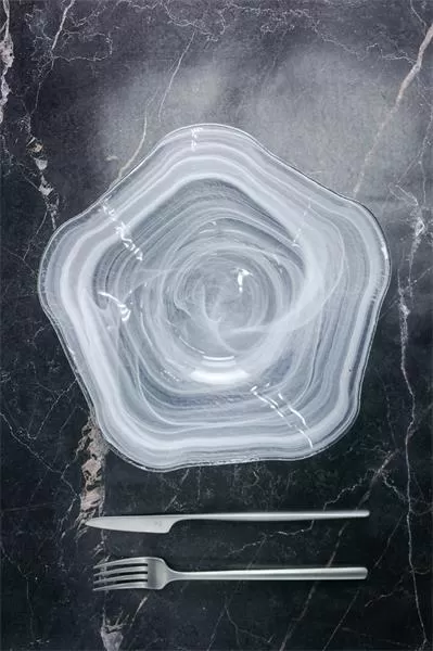 Тарелка для пасты d 27 см h 4 см, стекло, цвет / декор белый, Estonia