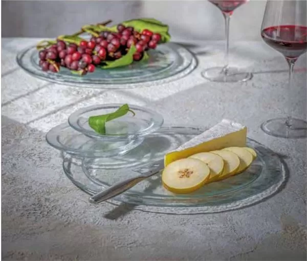 Тарелка d 32,5 см h 1 см, стекло, прозрачная, Atlas