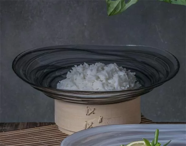 Салатник d 30 см h 6,5 см, стекло, цвет / декор бело-черный, Ventum