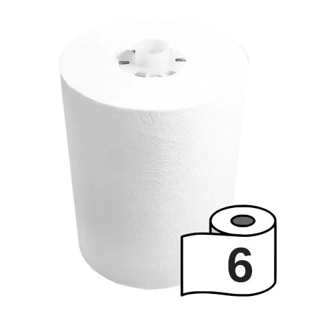 Полотенца в рул. LIME Матик mini 1-сл, 180м, белые 30г/м.кв./6