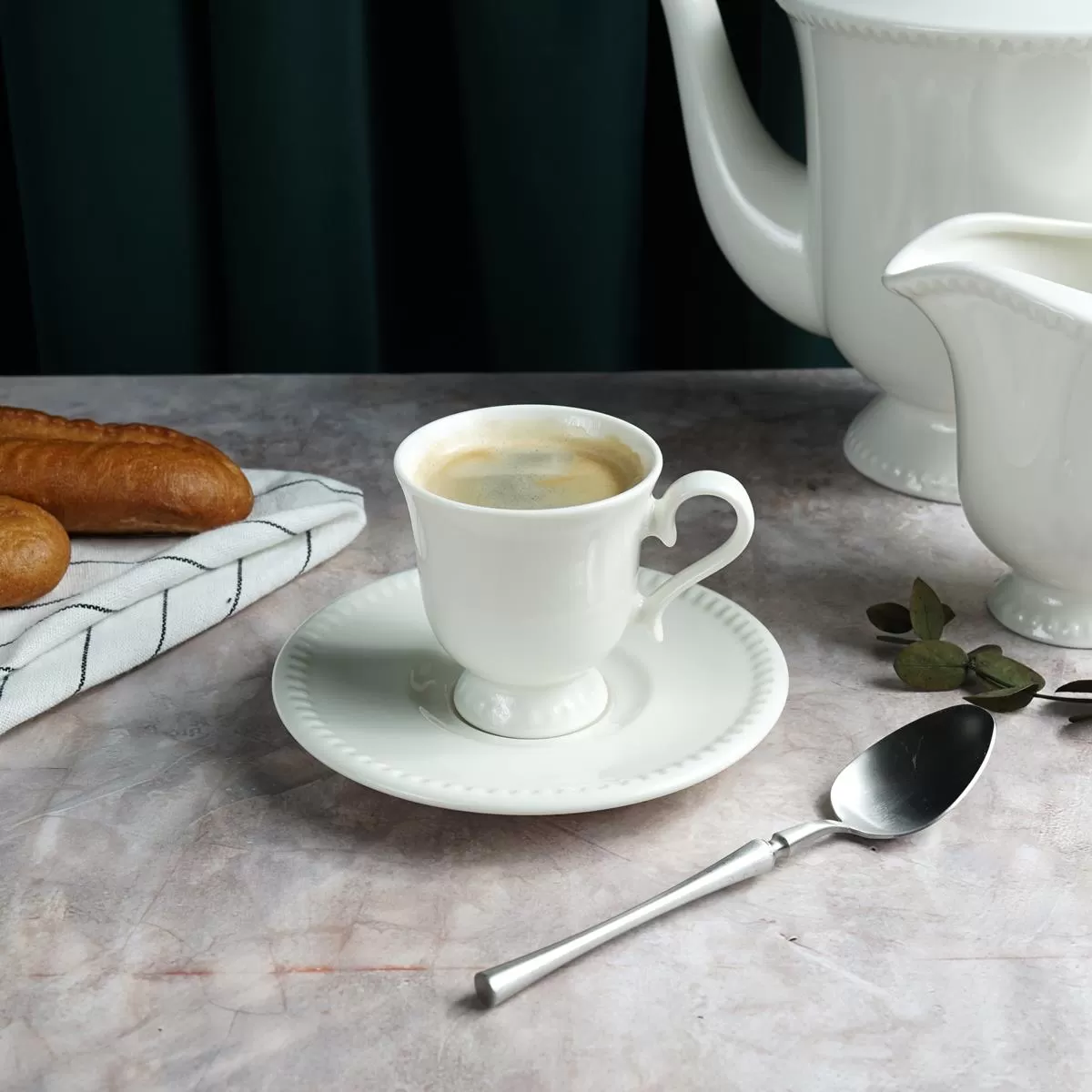 Пара кофейная d=6.5см, h=9см, 90 мл,фарфор "NOBLE" серия "LUXE"