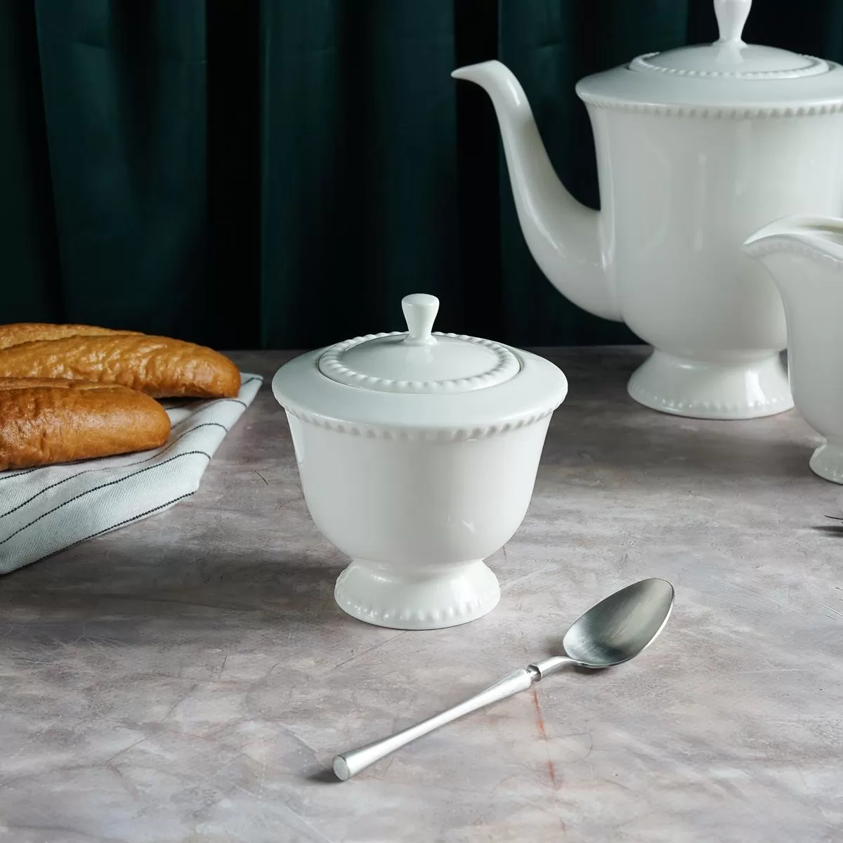 Сахарница d=10.2см, h=11.5см, v=270 мл,фарфор "NOBLE" серия "LUXE"