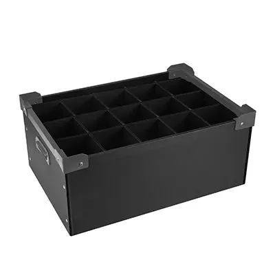 Ящик для хранения и переноски барного стекла,15 ячеек d=10/h=20cm, H=225*W373*L540 mm,P.L.- Barbossa