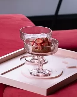 Бокал для шампанского/креманка 330 мл, цвет розовый ALICE ROSE