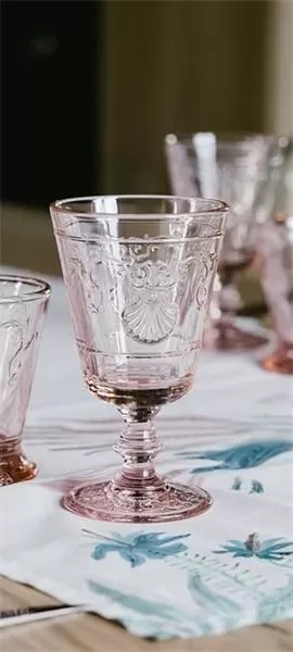 Бокал для вина 200 мл, h 13,5см, d 8 см, цвет розовый VERSAILLES ROSE