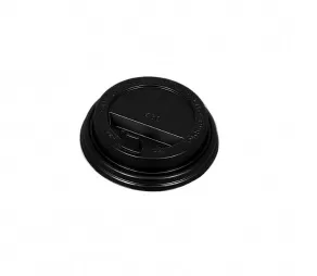Крышка д/стаканов д/хол/гор.d=80мм ЧЕРНАЯ с клапаном/100/1000